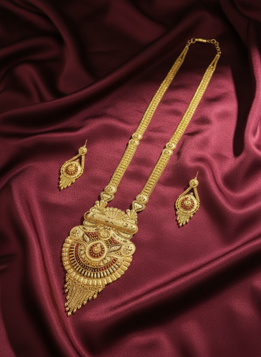 Long Rani Haar with Earrings LRH006